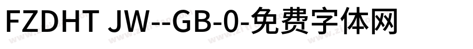 FZDHT JW--GB-0字体转换